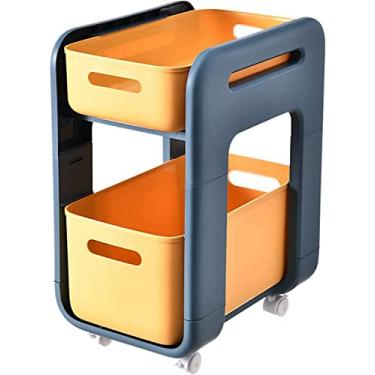 Imagem de Organizador de armário de cesta deslizante de 2 níveis para armazenamento debaixo da pia, organizador de armário de casa de banho, prateleira debaixo da pia de plástico, gavetas removíveis de