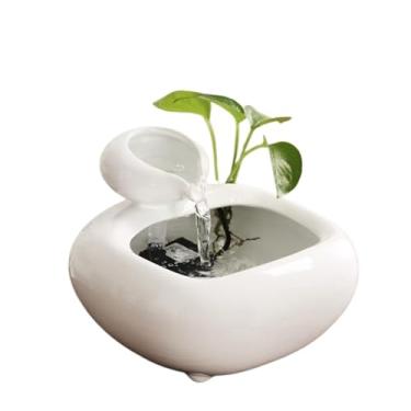 Imagem de XFNVXC Fonte decorativa interna cerâmica circulação de água corrente riqueza convite fonte de mesa decoração de escritório fonte de mesa de chá pequena decoração fonte de jardim ornamental casa