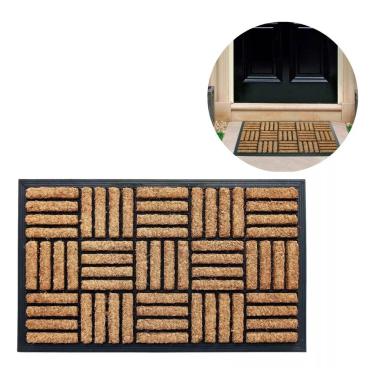 Imagem de Tapete Capacho Entrada em Fibra Natural de Coco Antiderrapante 40x60cm