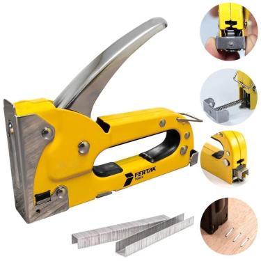 Imagem de Grampeador Profissional Tapeceiro Madeira Pressão 4-8Mm