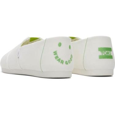 Imagem de TOMS Sapatilhas femininas Alpargata Graphic Slip On Casual - Cinza, Wht Rec Cot Cvs/Wear, 38