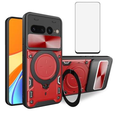Imagem de Asuwish Capa de celular para Google Pixel 7 Pro 5G Slide Camera Magnetic Cover com protetor de tela de vidro temperado e suporte de anel acessórios de celular híbrido Pixel7Pro Pixel7 XL Seven 7Pro