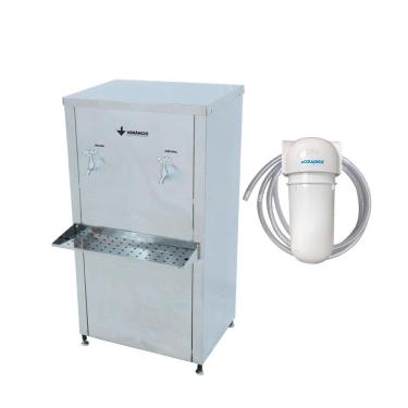 Imagem de Kit - Bebedouro Industrial Refrigerado Rb20 2tg Venancio 127v + Filtro De água 127v