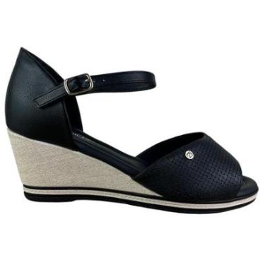 Imagem de Sandália Feminina Piccadilly Salto Anabela Calcanhar Fechado-Feminino