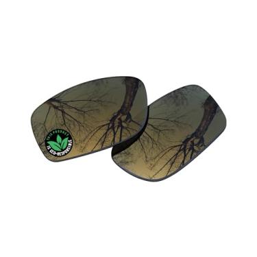 Imagem de Raydi Lentes de reposição de policarbonato para óculos de sol quadrados RayBan RB4057 - Bronze Dourado espelhado - Polarizado