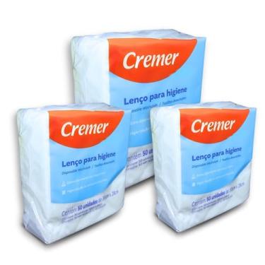 Imagem de Lenço de Higiene e Banho Pacote com 150 unidades (3 pacotes com 50 unidades)