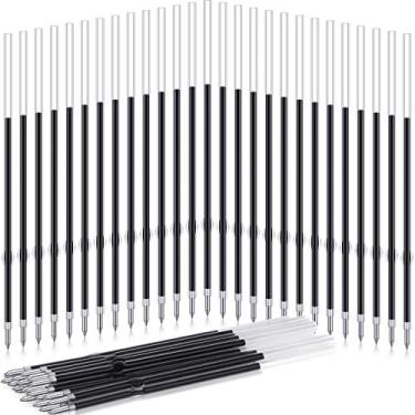 Imagem de 60 recargas de caneta esferográfica retrátil de 0,7 mm, refil de caneta esferográfica de substituição azul para canetas retráteis, 107 mm de comprimento
