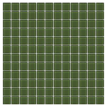 Imagem de Pastilha De Vidro Crystal Verde Militar 2x2 Placa 30x30cm - Pgcvm