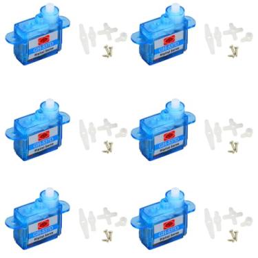 Imagem de SazkJere 6Pcs Mini Blue 3.7g Servo GH-S37D Digital Servo Micro Coreless Servo for Control Flight Direction RC Airplane Car Boat
