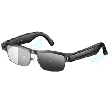 Imagem de Óculos de câmera inteligente, óculos inteligentes com câmera e Bluetooth 8MP 4K HD gravação de vídeo anti-trepidação 32G Tabela de suporte GPT, WiFi, assistente de voz AI, traduzir, música para homens