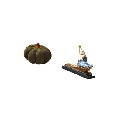 Imagem de Fenteer Almofada de Halloween em Formato de Abóbora, Figura de Bailarina, Almofada de Pelúcia Decorativa para Sofá, Estátua de Bailarina, Presente para Mesa,