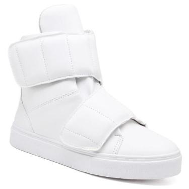 Imagem de Tênis Casual Cano Curto Pires Shoes com Fitas Auto colante Costuras e 