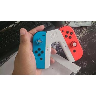 Imagem de Suporte Controle Nintendo Switch Joy-Con - Grip Em V - 3DMIX, AZUL