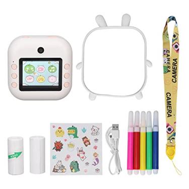 Imagem de Xcello Mini impressora de bolso em forma de coelho com câmera dupla para crianças, impressora de imagem portátil HD