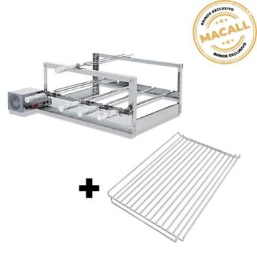 Imagem de Churrasqueira Giratória Inox 5 Espetos 2 Andares The Grill + Grelha Au