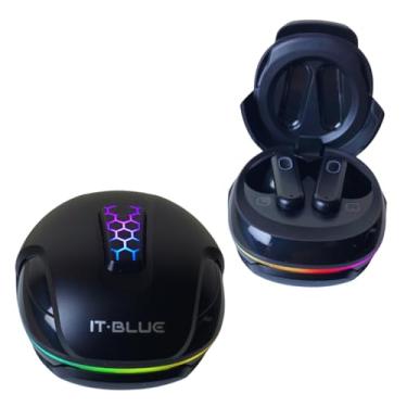 Imagem de Fone de Ouvido Bluetooth 5.4 TWS Gamer IT-BLUE LE-2456 – Ultra Baixa Latência, Cancelamento de Ruído, Controle Touch, LED com Indicador de Carga, Bateria de Longa Duração, Modo Mono/Binaural – Preto