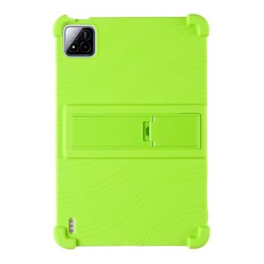 Imagem de QYiiD Capa para Xiaomi Pad 8/8 Pro 11,2 polegadas, leve, de silicone para crianças, capa protetora dobrável com suporte para tablet Xiaomi Pad8 de 11,2 polegadas, verde