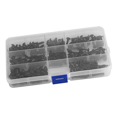 Imagem de 200 Unidades de Aço Carbono Cabeça Redonda Kit de Parafusos Autorroscantes Parafusos de Ajuste