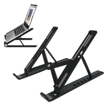 Imagem de Suporte para mesa, suporte portátil dobrável, suporte ventilado para laptops de 10 a 15,6 polegadas, tablets - preto