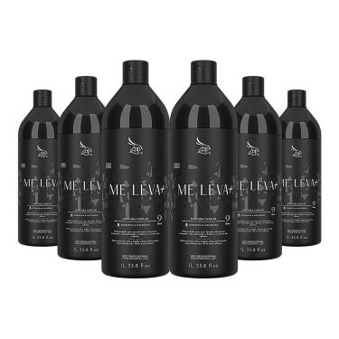 Imagem de Kit 6 Escovas Progressivas Me Leva Black Passo 2 1 Litro