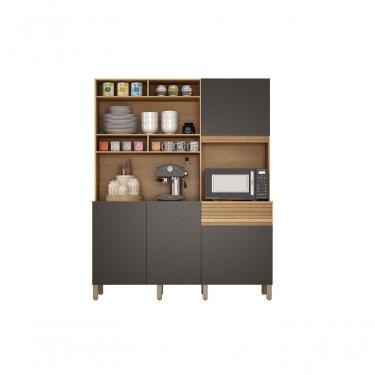 Imagem de Armário Cozinha Canastra Valdemoveis Cinamomo-grafite