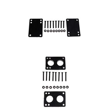 Imagem de barenx Almofadas de elevação de choque para skate longboard parafuso preto de 3 mm + prego de 29 mm, almofada de 6 mm + prego de 35 mm