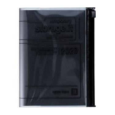 Imagem de MARK'STYLE Agenda vertical semanal A6 de 16 meses (setembro de 2025 a dezembro de 2026) com capa de PVC transparente macia, recarregável, com bolso, para organização e planejamento diário (preto)