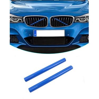 Imagem de Acabamento de grade frontal F30, inserções de grade de suporte M-Sport V acabamento listrado compatível com BMW Série 3 Série 4 F30 F32 320 328i 330 335 428 435 inserções de grade frontal 2 peças