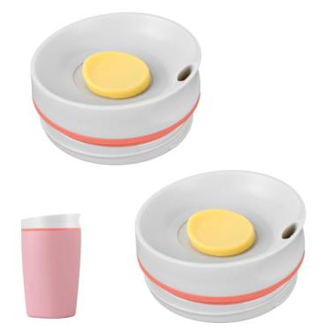 Imagem de Tampa do copo - Compatível com copo de café Owala SmoothSip 20/340.2 g Slider isolado de aço inoxidável. (cinza pacote com 2) (cinza)