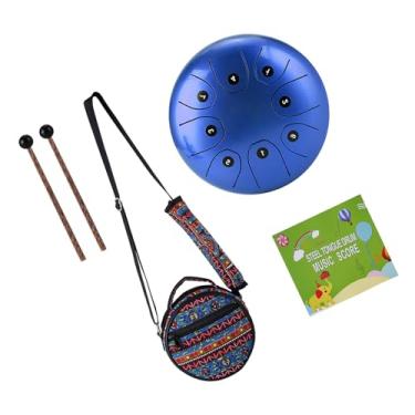 Imagem de 5.5 Polegada Mini Tambor de Língua de Aço, Instrumento de Percussão de Tambor Handpan Com Maletes Levar Saco para Meditação Yoga Zazen Educação Musical (Azul)