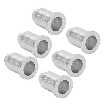 Imagem de SPYMINNPOO Mangas de Montagem de Cordas de Guitarra Elétrica de Ferro Profissional - Conjunto de 6 Tampas para Melhor Som (Prata)