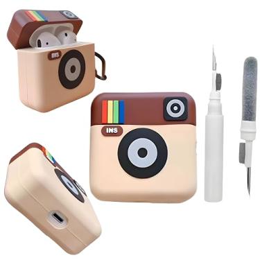 Imagem de Capa protetora para AirPods Pro, capa protetora de silicone 3D com kit de limpeza, compatível com Apple Air Pod 4ª geração, capa de orelha engraçada e fofa para mulheres, homens, adolescentes