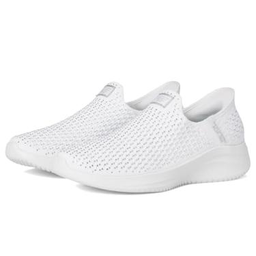 Imagem de Skechers Tênis feminino Martha Stewar Ultra Flex 3.0-Dazzling Hands Free Slip-ins, Branco/prata = wsl, 36