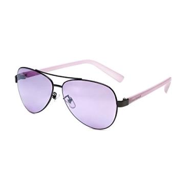 Imagem de Isaac Mizrahi Óculos de sol de designer IM92-83.8 cm Gunmetal com lentes roxas