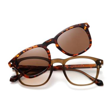 Imagem de VFDHN Óculos de Sol Clip-on Femininos Polarizados Magnéticos em Acetato para Homens TR90 Outdoor (3)