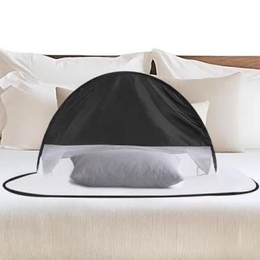 Imagem de BOUTICOL Tenda de cama portátil para bloquear o sol, respirável e leve (preto)