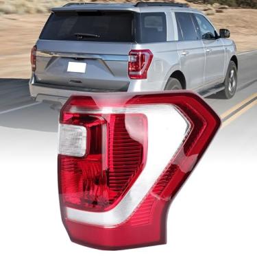 Imagem de KAPAMZ Conjunto de luz traseira compatível com Ford Expedition XL XLT 2018 2019 2020 2021 2022 Lâmpada traseira de freio de halogênio com chicote elétrico e lâmpada lado direito do passageiro