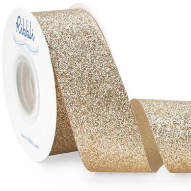 Imagem de Fita decorativa Ribbli Gold Glitter Cut Edge 3,8 cm x 23 cm