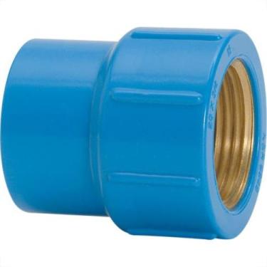 Imagem de Luva Azul Amanco Liso/Rosca 25Mm X 3/4'' 11752 - Kit C/24, Azul