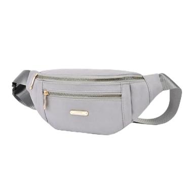 Imagem de Bolsa tiracolo casual com alça ajustável, leve e portátil para esportes ao ar livre, Cinza, One Size, uso diário