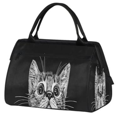 Imagem de Bolsa pequena para o fim de semana para mulheres e homens, com autismo, colorida, dobrável, para viagem, bolsa esportiva leve para academia, Cor: 9, 15.2*8.3*11.6 inch, Moderno