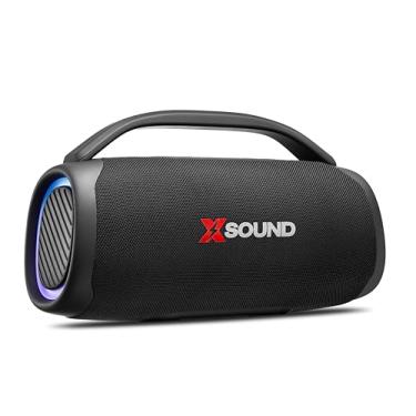 Imagem de Caixa de Som Boombox, Mondial XSound- BX-100-BL - 100W-Bluetooth-Luzes Mic USB APP Bateria 14H SdCard