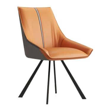 Imagem de SPXMQSS Cadeiras de mesa de jantar, cadeiras de jantar giratórias com apoios de braços e pernas de metal, cadeira estofada de sala de estar com encosto para sala de estar, recepção, restaurante