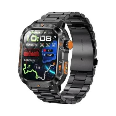 Imagem de Relógio Inteligente Militar Masculino Monitor De Saúde 3ATM À Prova D'