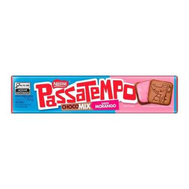 Imagem de Biscoito Nestlé Passatempo Recheado Chocolate e Morango 130g - Embalag