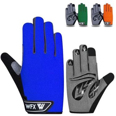 Imagem de WFX Luvas de ciclismo para crianças pequenas Mountain Bike Grips Grip Gel acolchoado luva de beisebol luvas de treino luvas de futebol juvenil meninos 8-12 crianças luvas de jardinagem luvas MTB luvas