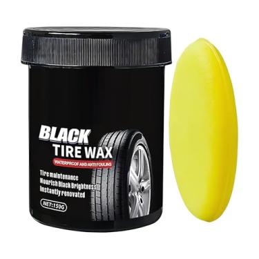 Imagem de Brilho Para Pneus | Balm De Manutenção Para Jantes 150g - Com Esponja E Impermeável Para Rodas | Para Automóveis Caminhões Reboques Tratores SUVs