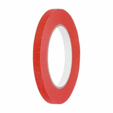 Imagem de HARFINGTON Fita adesiva colorida de 0,9 cm x 54,6 m, papel crepe universal, fita adesiva colorida para pintura, desenho, faça você mesmo, etiquetagem artesanal, selagem, vermelha