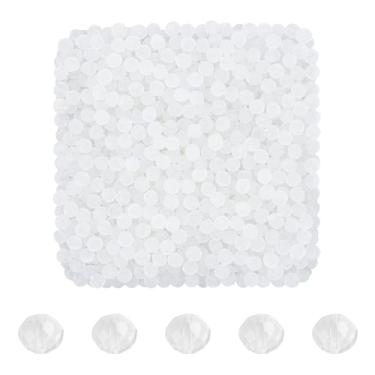 Imagem de Mandala Crafts Contas de cristal briolette brancas de 3 mm – 1500 contas de vidro facetadas para fabricação de joias, suprimentos de contas, artesanato DIY, pulseiras, colares, brincos e contas