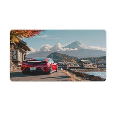 Imagem de FoRes JDM Tapete de mouse grande para jogos Nsx Mt. Fuji Jdm Tapete de mesa de carro base de borracha antiderrapante acessórios de computador laptop suprimentos bloco de escrita para escritório, casa,